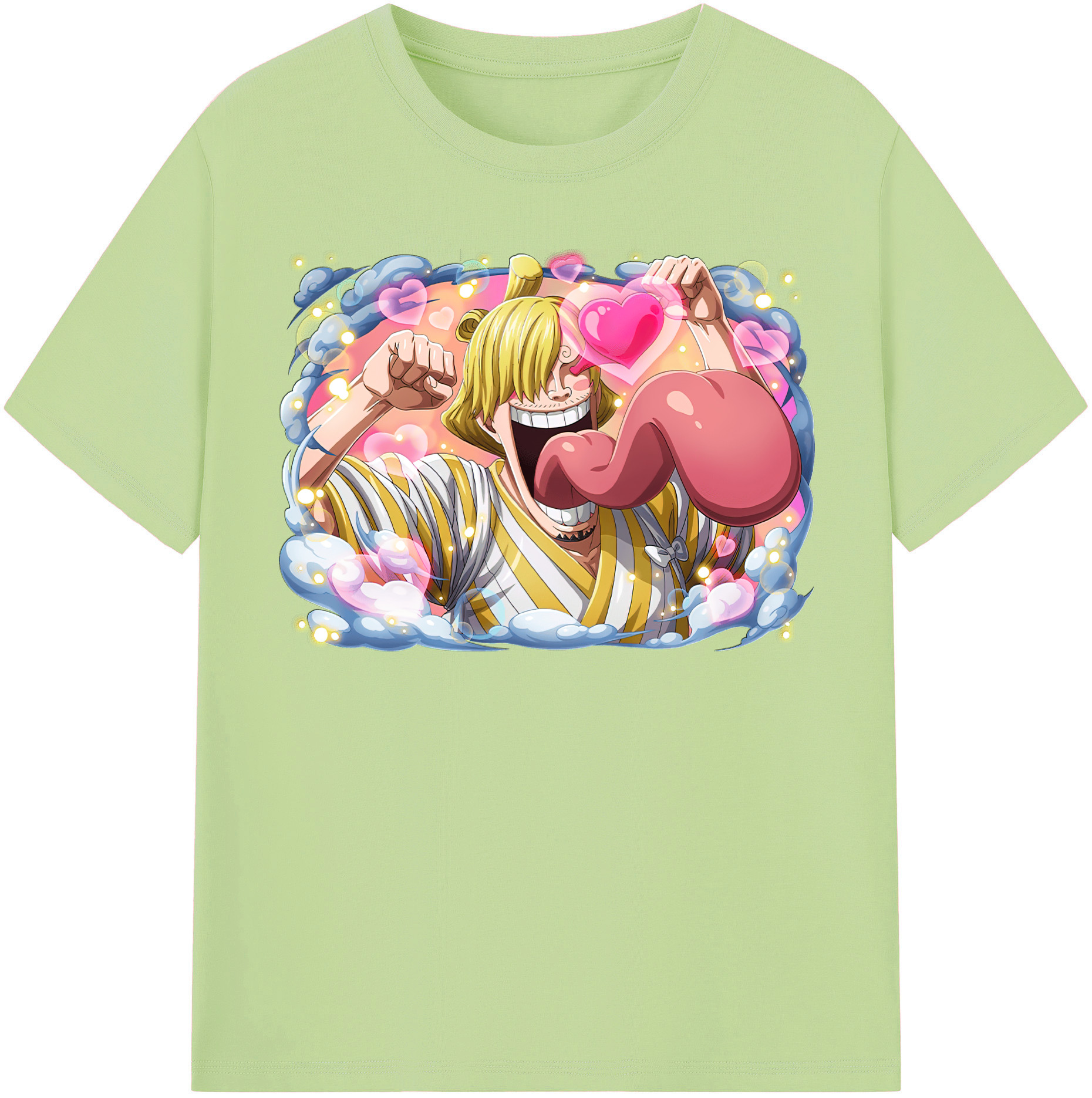 ワンピース サンジ ONE PIECE Sanji 綿100％半袖Tシャツ（フロントプリント）
